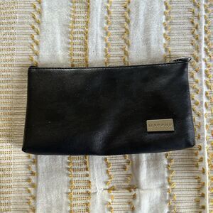 Morphe Black Zipper Makeup Brush Cosmetic Bag, 9x4.5 in